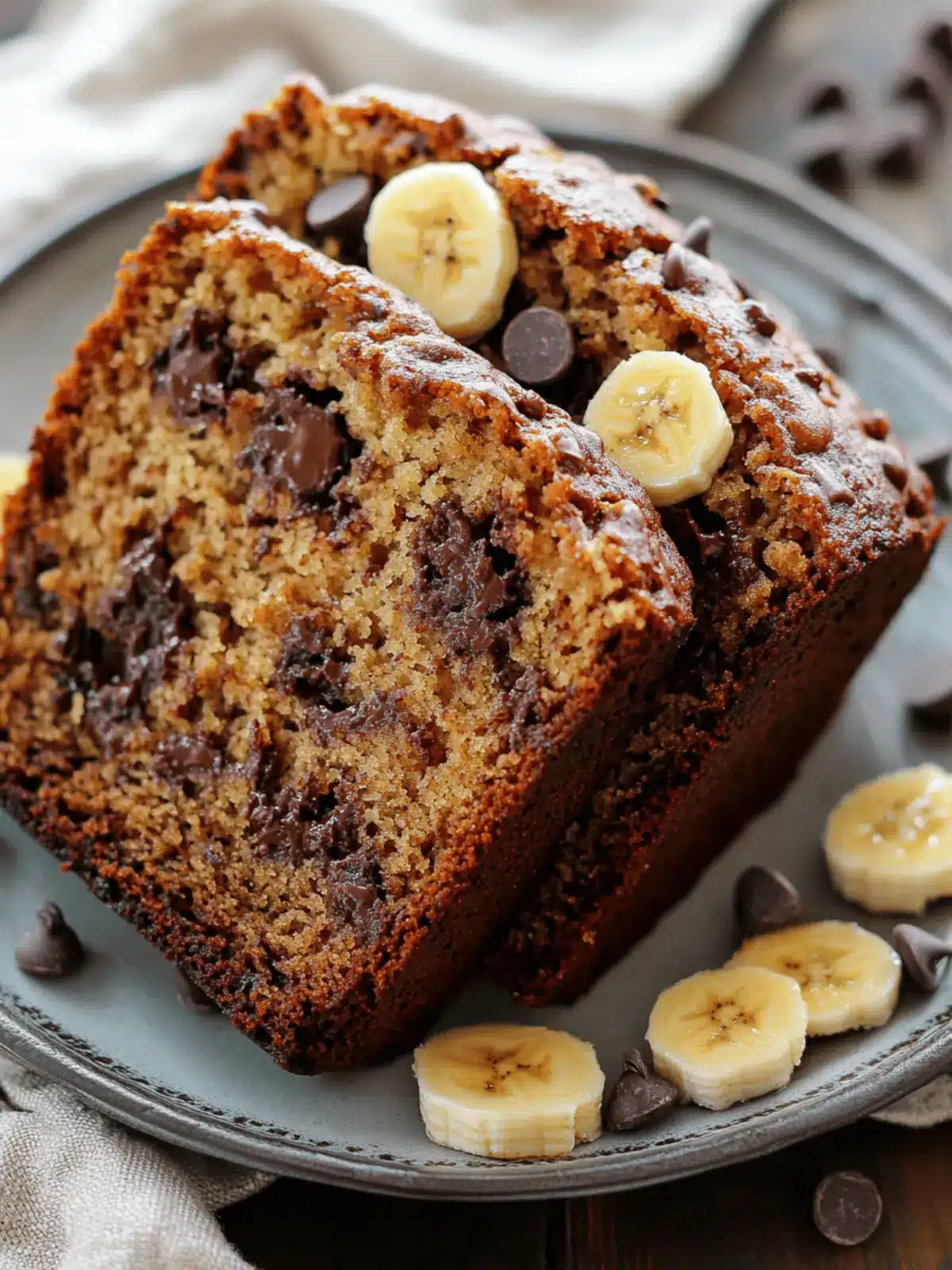 Indulgent Chocolate Chip Banana Bread: Soft, Moist, & Stays Fresh